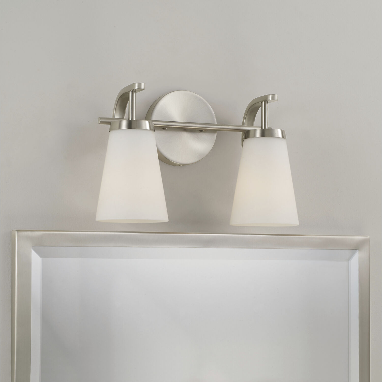 Drake 2 Light 14 inch Brushed Nickel Vanity Light Wall Light