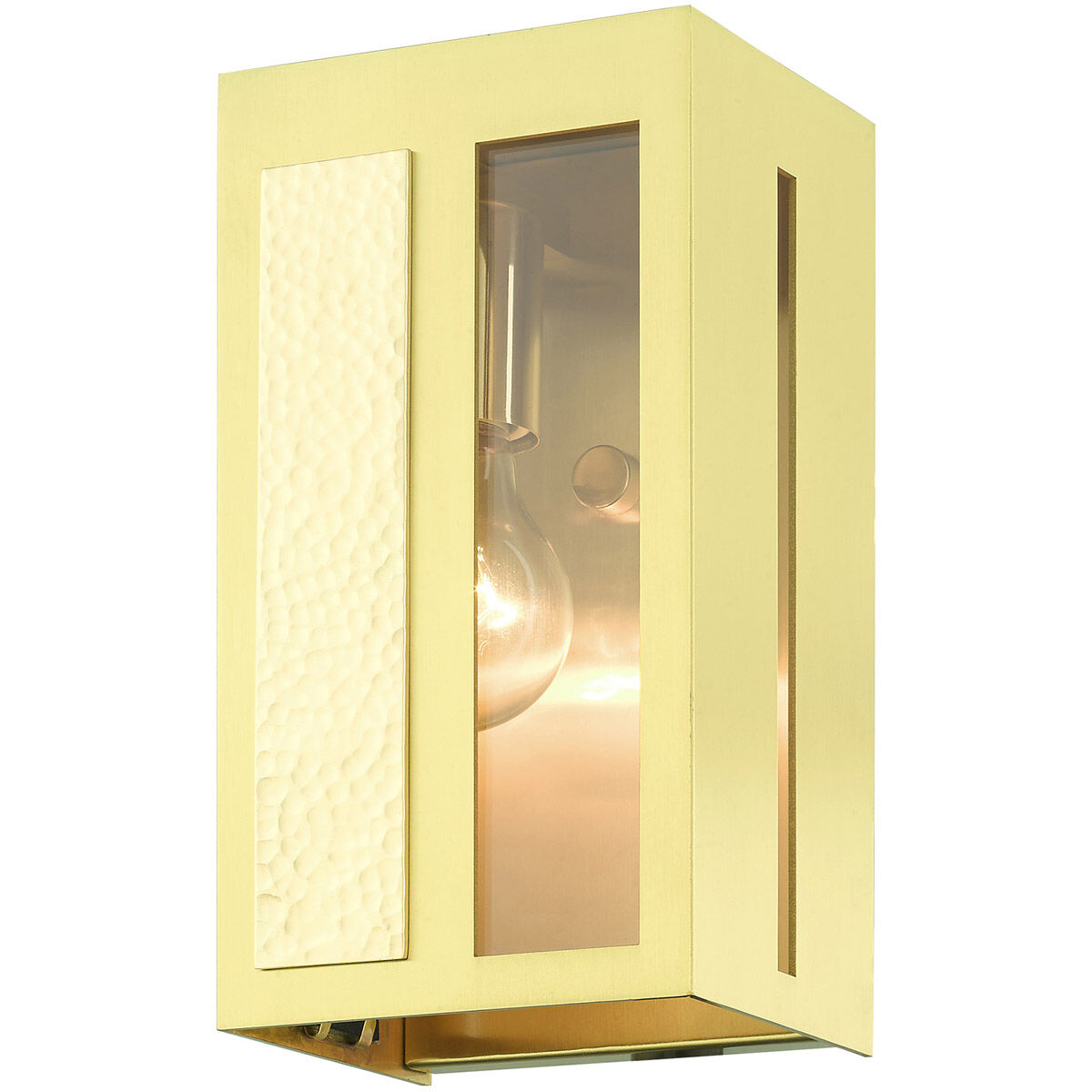 Lafayette 1 Light 9 inch Satin Brass Outdoor ADA Wall Lantern