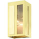 Lafayette 1 Light 9 inch Satin Brass Outdoor ADA Wall Lantern
