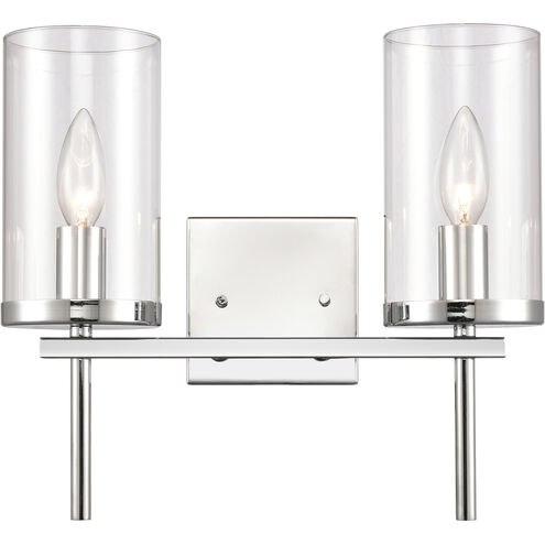 Oakland 2 Light 13.5 inch Chrome Vanity Light Wall Light