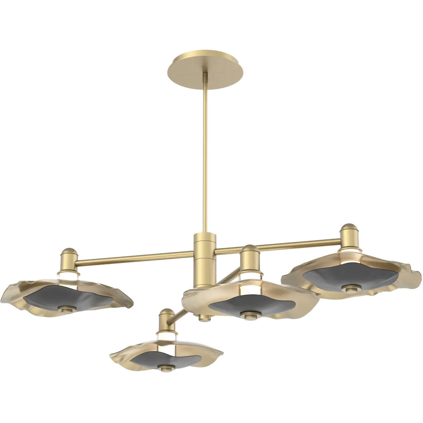 Cumulus LED 55 inch Beige Silver Mobile Chandelier Ceiling Light