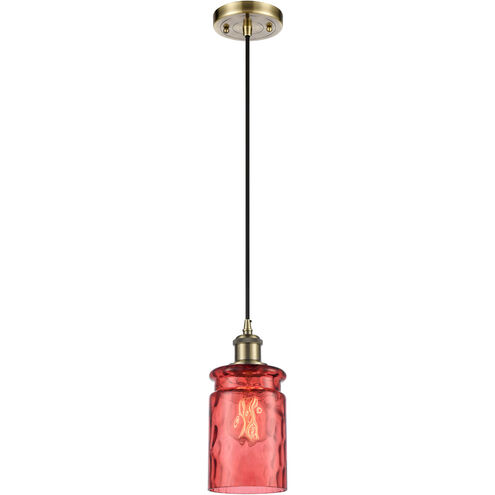 Ballston Candor LED 4.75 inch Antique Brass Mini Pendant Ceiling Light, Ballston