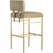 Laney 41 inch Taupe and Antique Brass Bar Stool