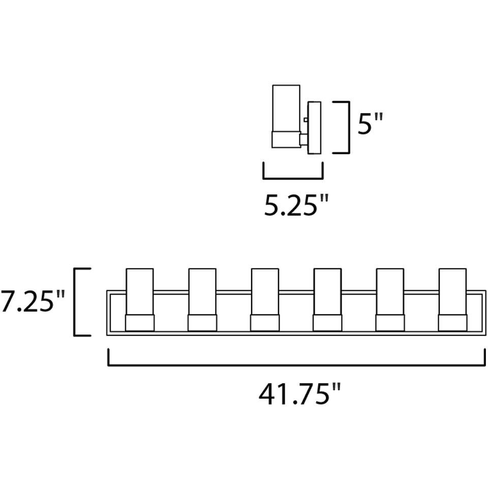 Sync LED 41 inch Polished Chrome Bath Vanity Wall Light
