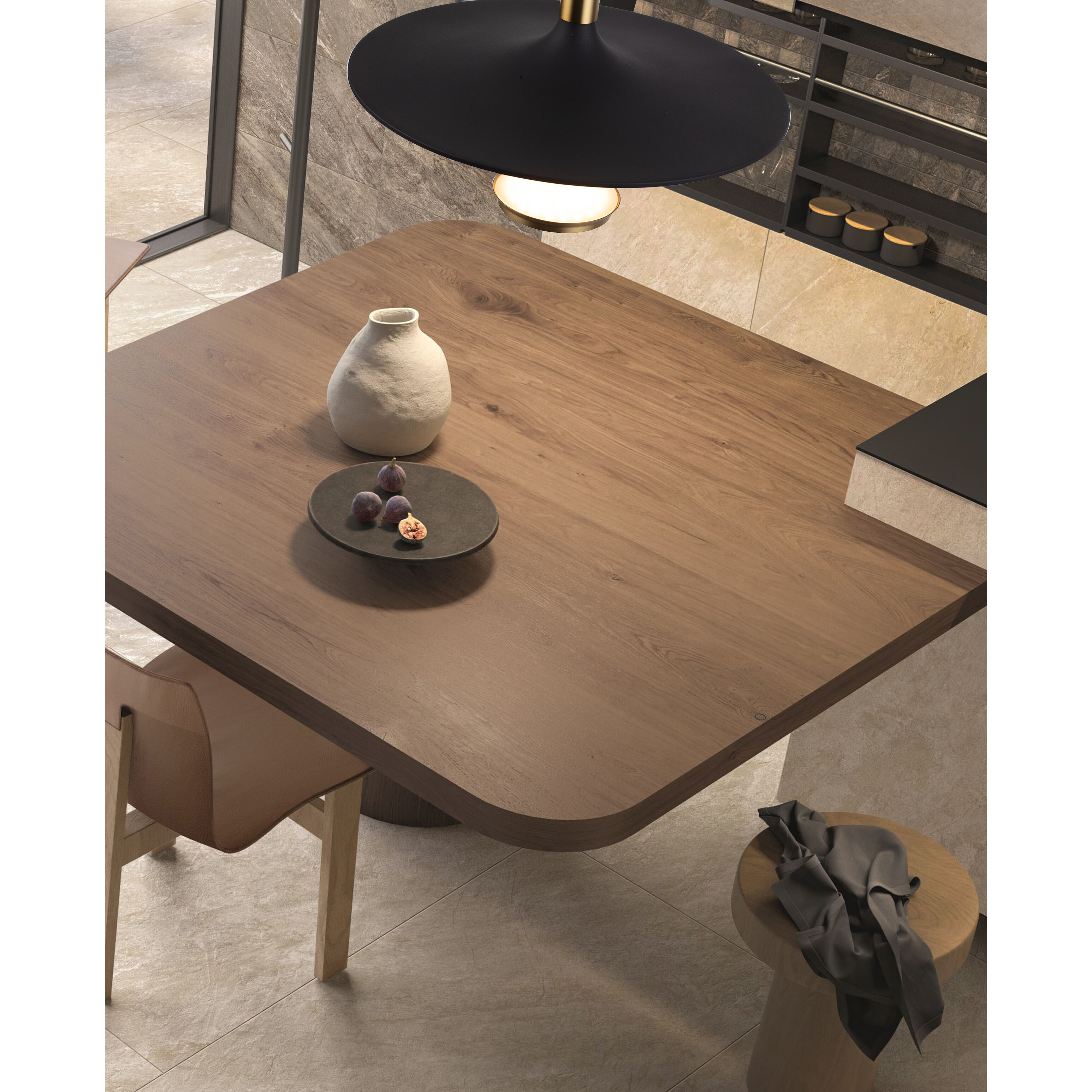 Ballet LED 20 inch Antique Brass and Onyx Black Pendant Ceiling Light