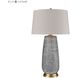 Rehoboth 30 inch 150 watt Blue with Aged Brass Table Lamp Portable Light