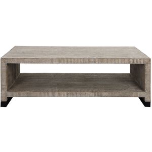 Bosk 54 X 18 inch White Washed Glaze and Natural Aged Black Coffee Table