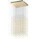 Constellation LED 30 inch Satin Brass Chandelier Ceiling Light in 3000K, Clear, Standard Suspension