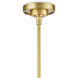 Cafe 3 Light 17 inch Natural Brass Pendant Ceiling Light, Medium
