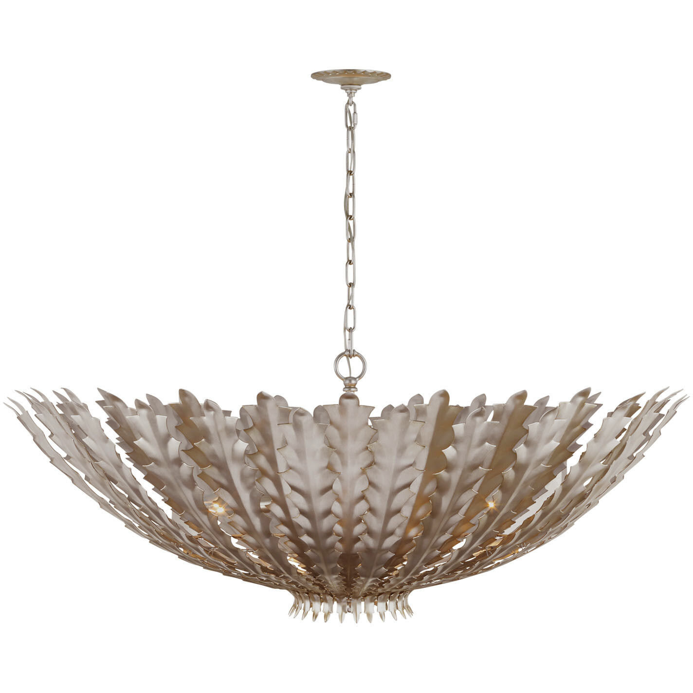 AERIN Hampton 8 Light 48 inch Burnished Silver Leaf Chandelier Ceiling Light, Grande