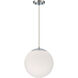 Gaze 1 Light 12 inch Chrome Pendant Ceiling Light
