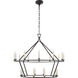Chapman & Myers Darlana 20 Light 40 inch Aged Iron Two-Tiered Ring Chandelier Ceiling Light, Large