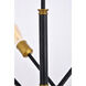 Axel 6 Light 17 inch Black and Brass Pendant Ceiling Light