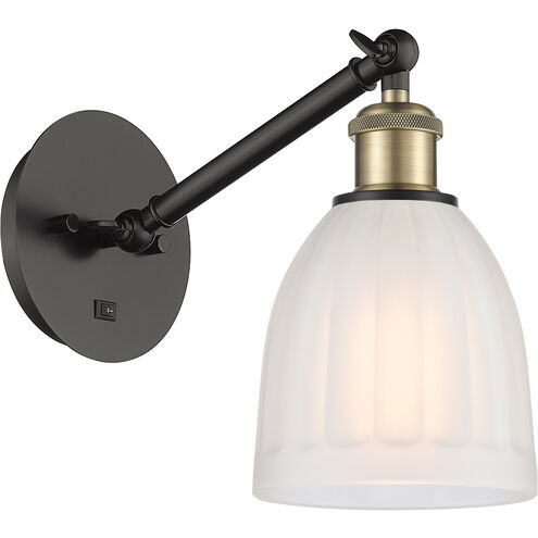 Ballston Brookfield LED 6 inch Black Antique Brass Sconce Wall Light