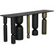 Figaro 71 X 17 inch Matte Black and Aged Brass Console