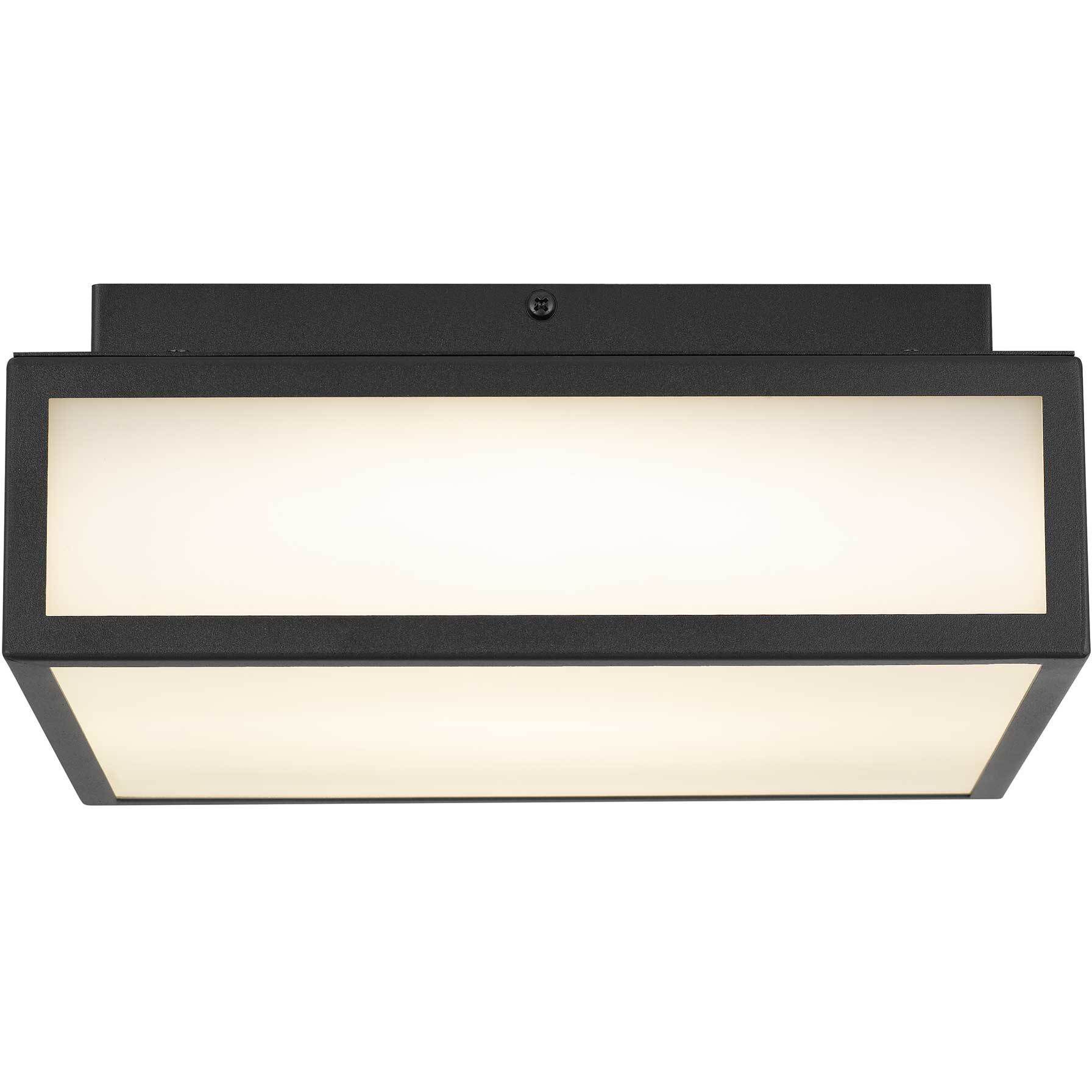 Panel Square LED 10 inch Sand Black Outdoor Flush Mount