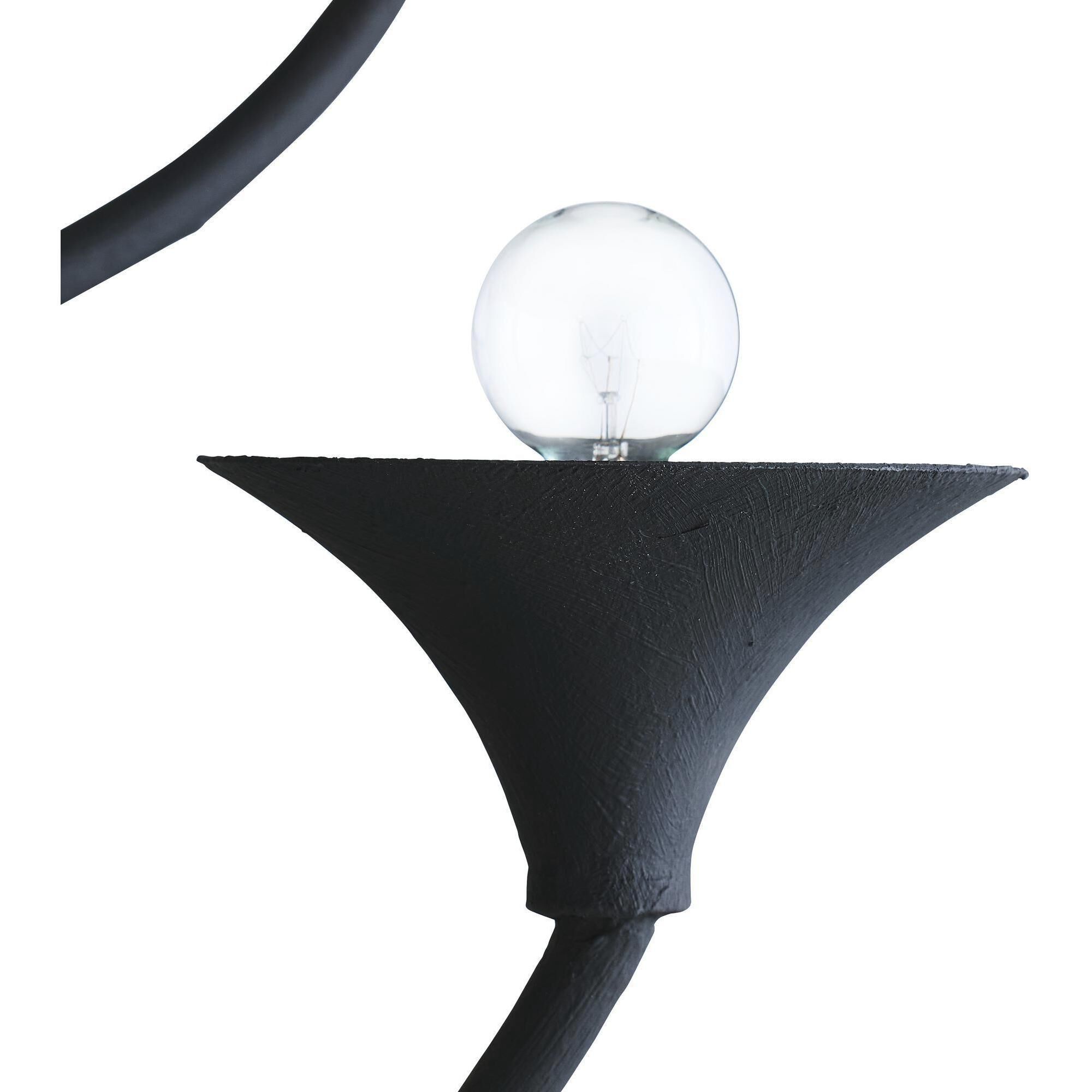 Larkin 12 Light 41.5 inch Black Gesso Chandelier Ceiling Light