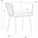 Caily Gold Dining Armchair in Abbington Black