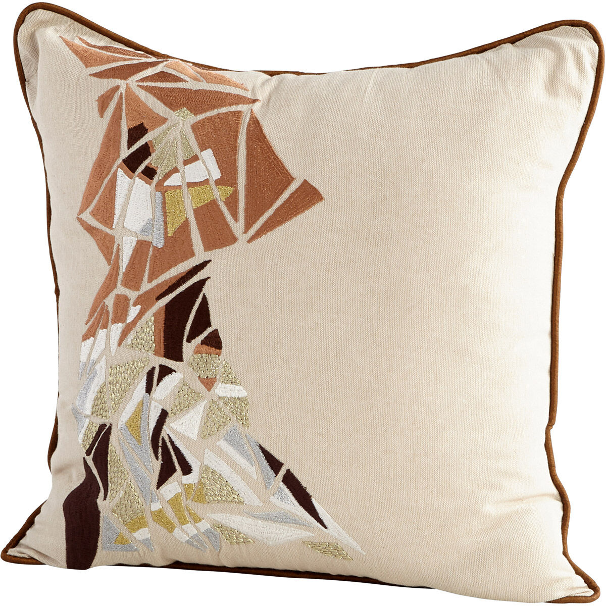 Ella 18 X 18 inch Brown Pillow Cover