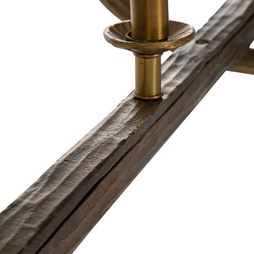 Leo 5 Light 50.75 inch Aged Blonde Brass Chandelier Ceiling Light