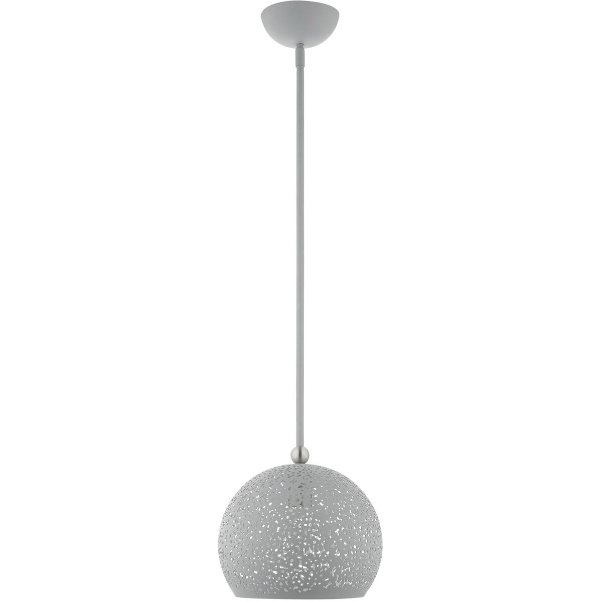 Charlton 1 Light 10 inch Nordic Gray with Brushed Nickel Accents Pendant Ceiling Light