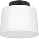 Adley 1 Light 8.62 inch Matte Black Flush Mount Ceiling Light