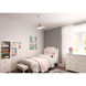 Valda 36 inch Blush Pink Ceiling Fan