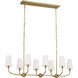 Adeena 8 Light 20.75 inch Brushed Natural Brass Chandelier Ceiling Light