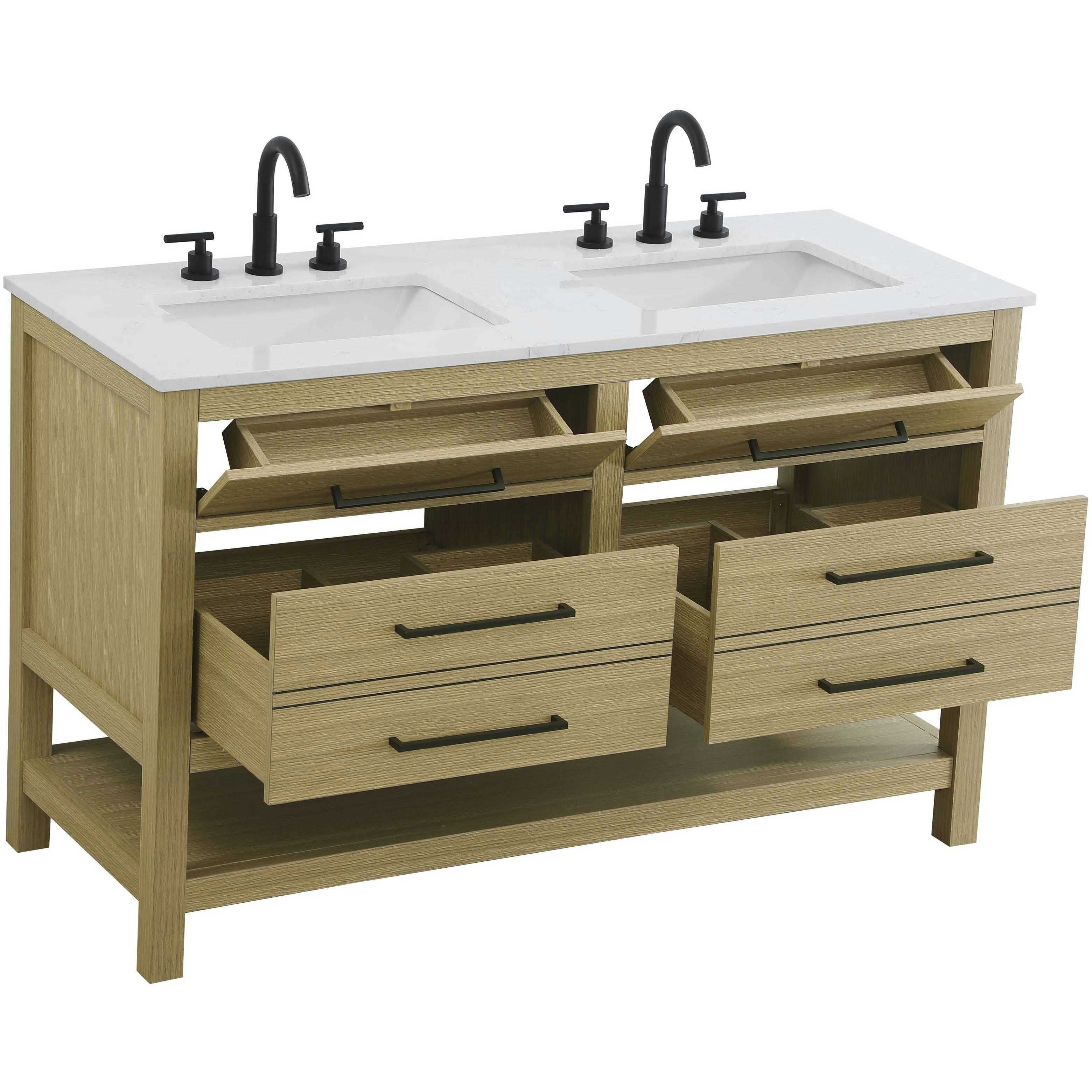 Karson 60 X 34 inch Honey Brown Bathroom Vanity Cabinet