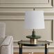 Sieler 19 inch 150 watt Moss Green and Antique Brass Table Lamp Portable Light