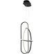 Berkley LED 6.75 inch Black Chandelier Ceiling Light
