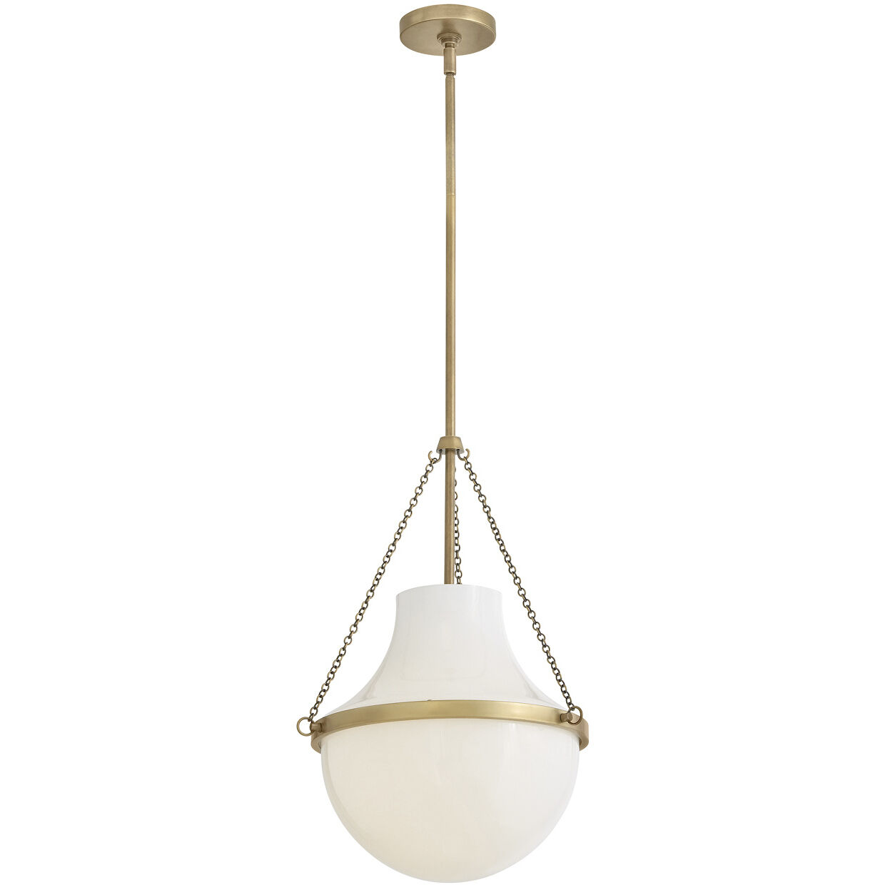 Collins 1 Light 15 inch Heritage Brass Pendant Ceiling Light