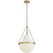 Collins 1 Light 15 inch Heritage Brass Pendant Ceiling Light