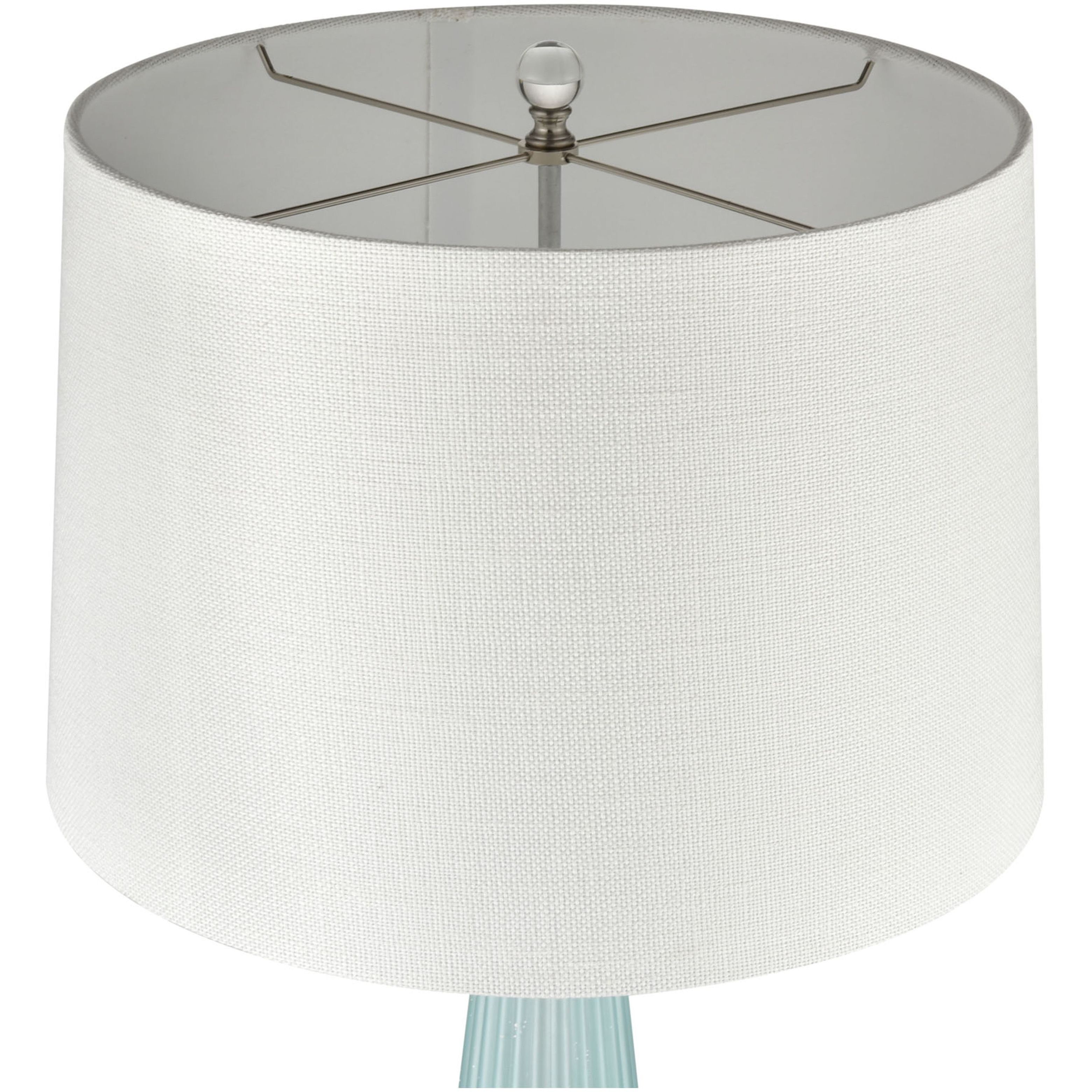 Mariani 34 inch 60 watt Light Blue with Clear Table Lamp Portable Light, Set of 2