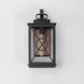 Yorktown VX 1 Light 17.75 inch Black and Aged Copper Outdoor Wall Mount