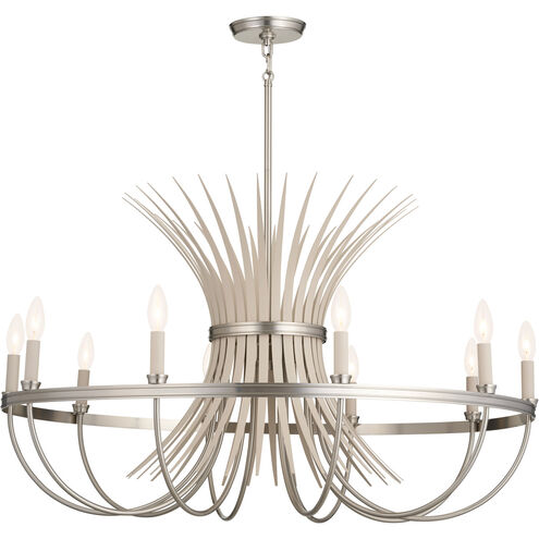 Homestead Baile 9 Light 37 inch Brushed Nickel Chandelier Ceiling Light, Baile