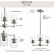 Replay 3 Light 17 inch Polished Nickel Chandelier Ceiling Light
