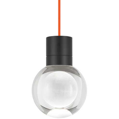 Sean Lavin Mina LED 5 inch Black Pendant Ceiling Light in Orange Cord, 11, LED 90 CRI 3000K, Integrated LED