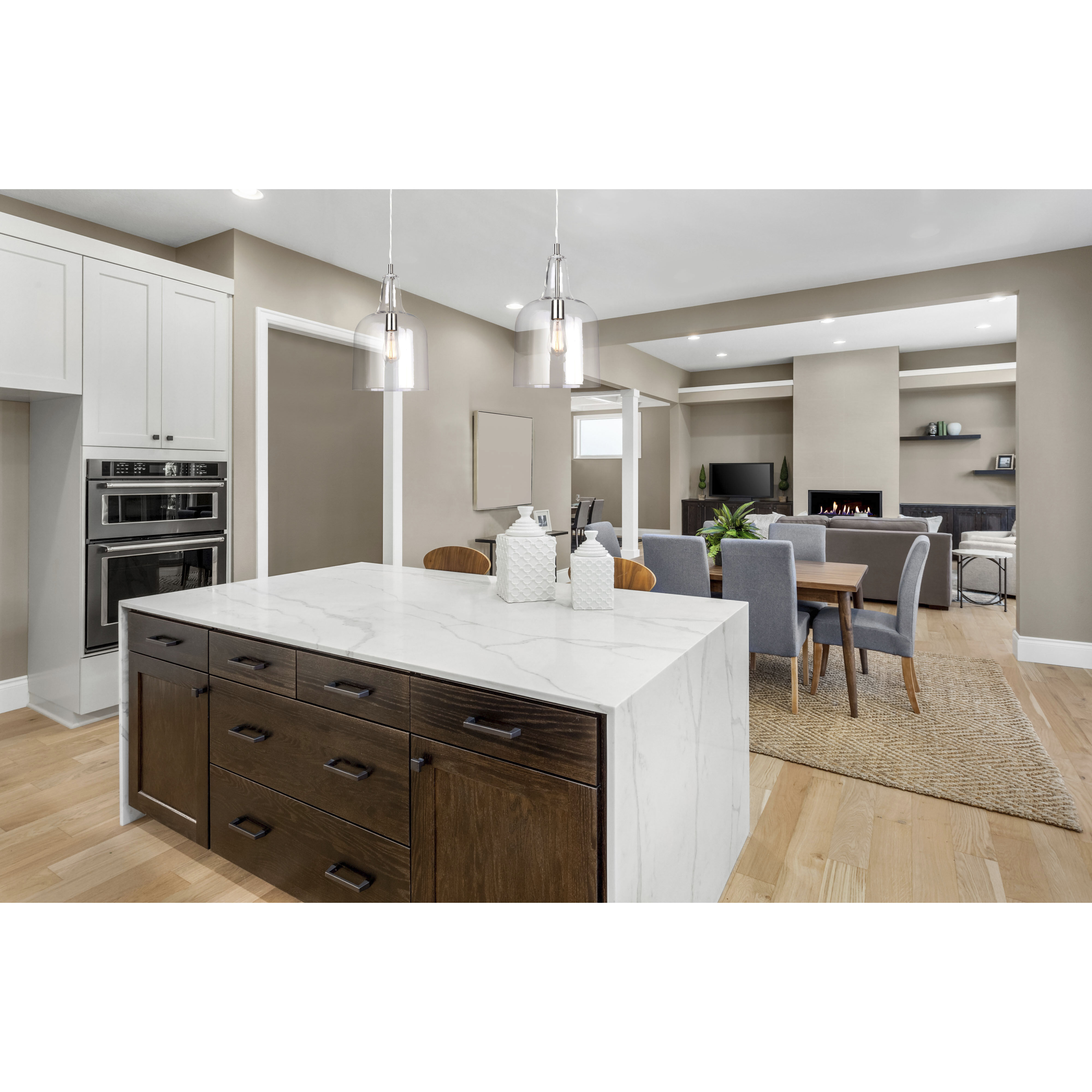 Keeva 1 Light 10 inch Brushed Nickel Pendant Ceiling Light