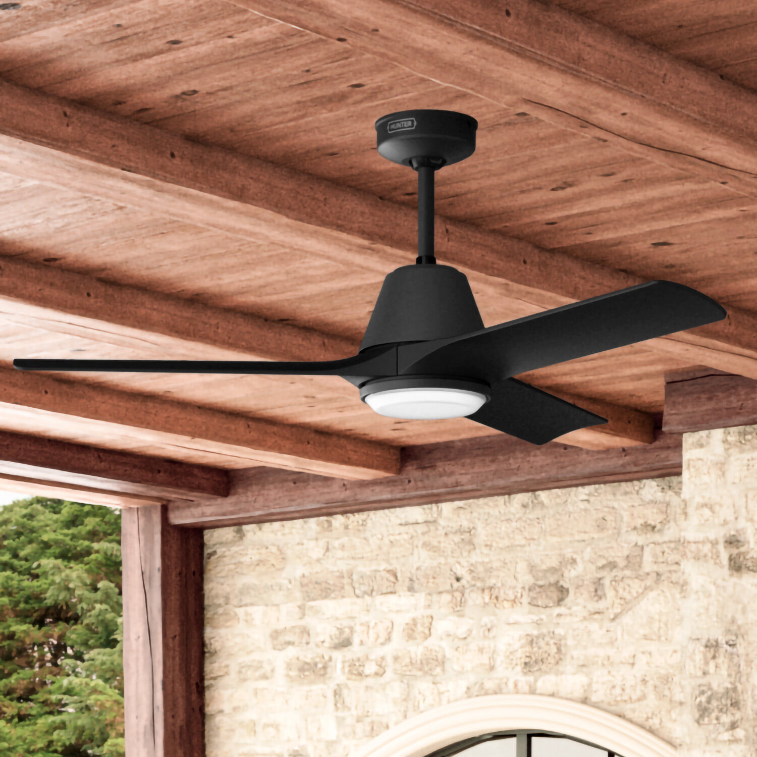 Aeronaut 52 inch Matte Black Outdoor Ceiling Fan