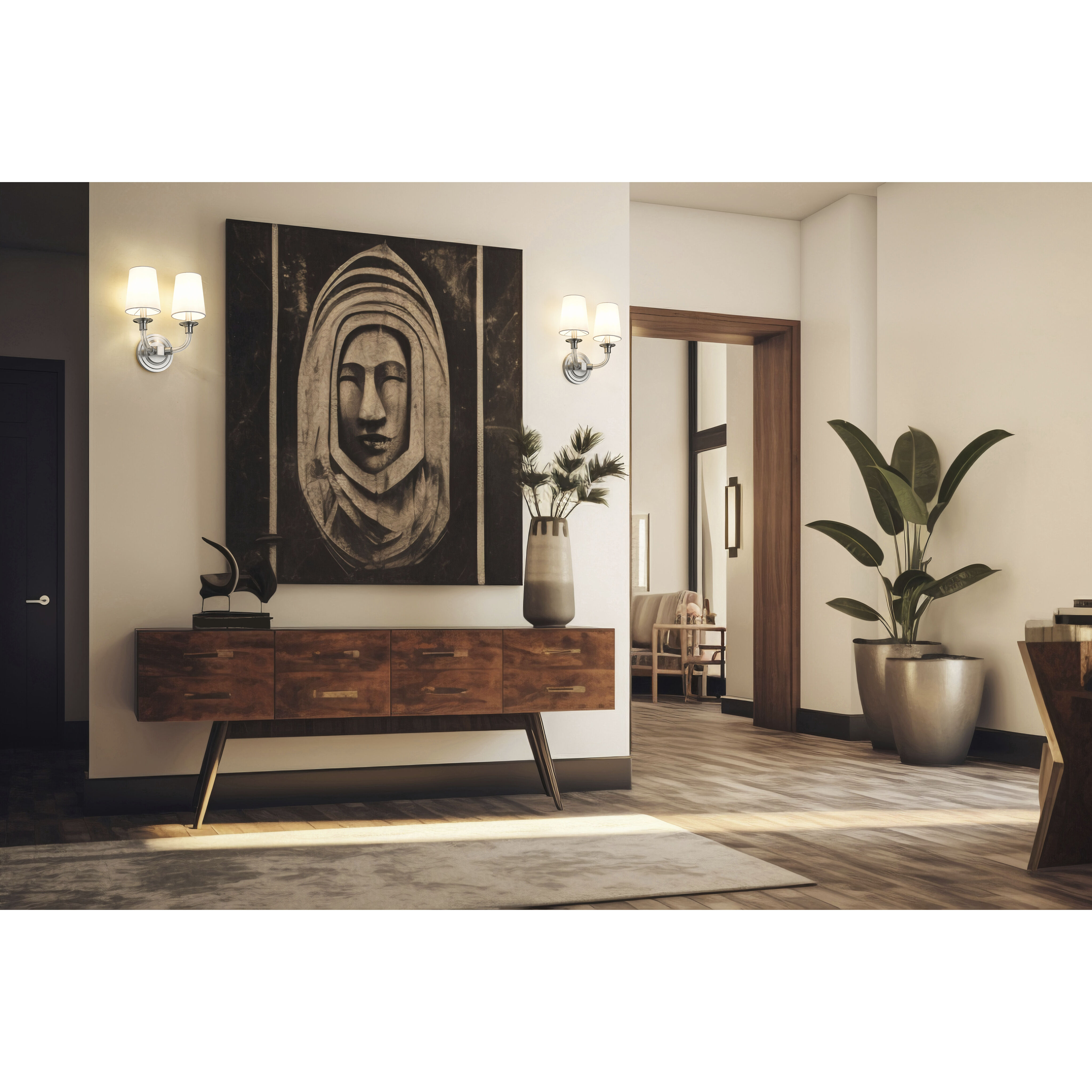 Katerina Wall Sconce Wall Light in Brushed Nickel