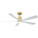 Kute 52 inch Matte White Fan-Uni