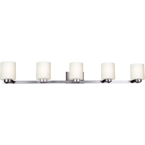 Mona 5 Light 53 inch Brushed Nickel Bath & Vanity Wall Light