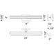 Isosceles LED 23.5 inch Matte Black Bath Vanity Light Wall Light