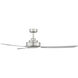 Modern 58 inch Brushed Nickel with Silver Blades Ceiling Fan