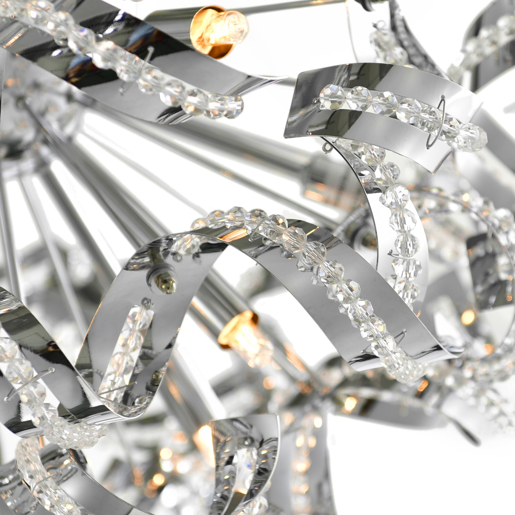 Swivel 13 Light 22 inch Chrome Flush Mount Ceiling Light