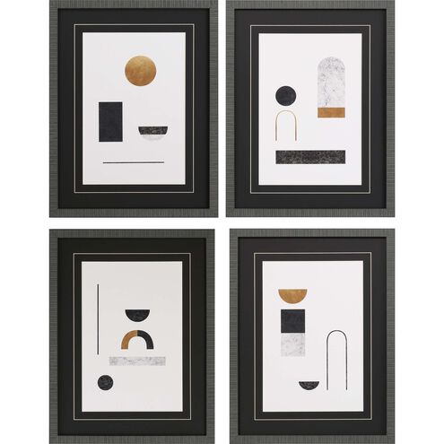 Geometrics Collection Black Framed Art