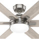Georgetown 52 inch Brushed Nickel with Light Gray Oak Blades Ceiling Fan