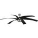 Insigna 72 inch Brushed Nickel with Matte Black Blades Ceiling Fan