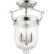 Coventry 3 Light 10 inch Polished Nickel Semi-Flush Mount Ceiling Light